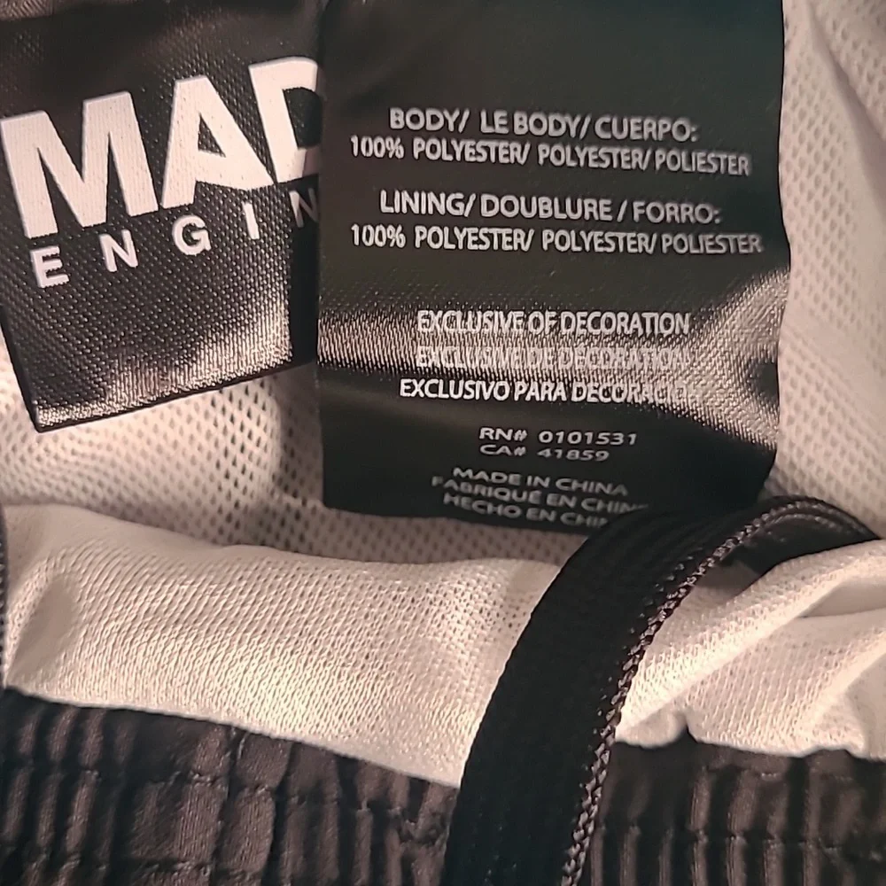 New with tags! Mad Engine Boys Medium Nasa Black Swim Shorts